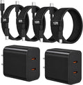 Cargador tipo C súper rápido para Samsung, cargador USB C de doble puerto