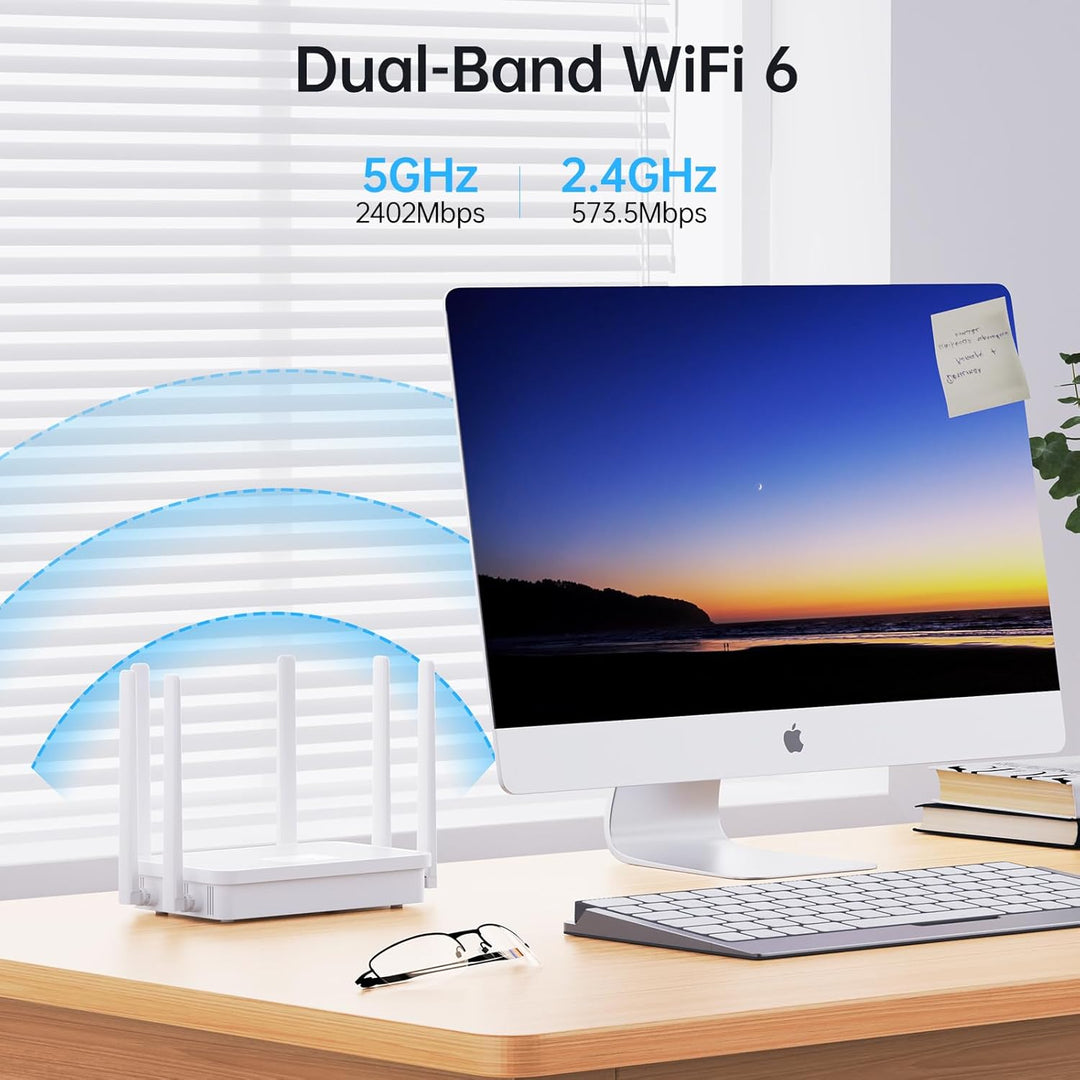 Kit de Puente Inalámbrico UeeVii CPE450 y Router WiFi