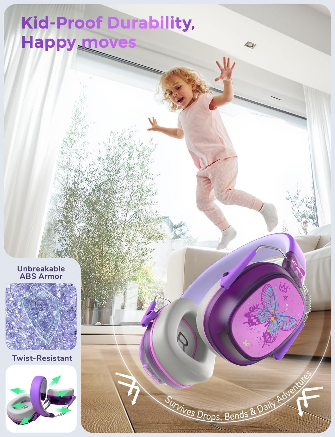 iClever - Auriculares con cancelación de ruido para niños y adultos...