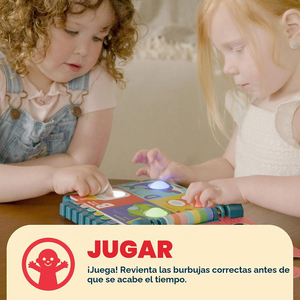 Chuckle & Roar Pop It! Book ABCs - Libro de aprendizaje interactivo iluminado con Pop it!