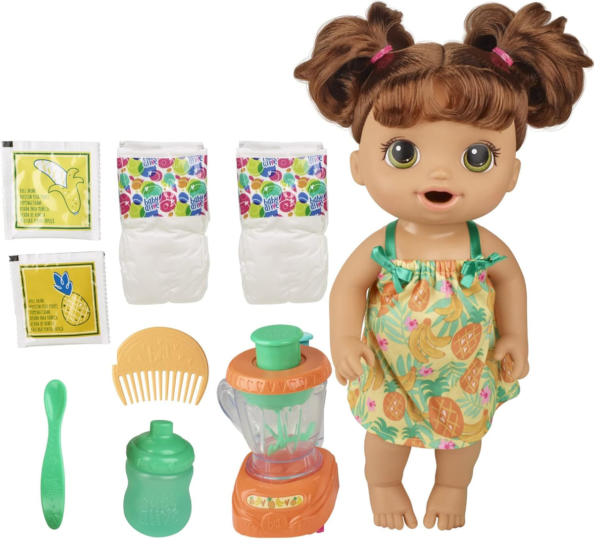 Baby Alive Magical Mixer Muñeca Bebé Tropical Treat con Accesorios...