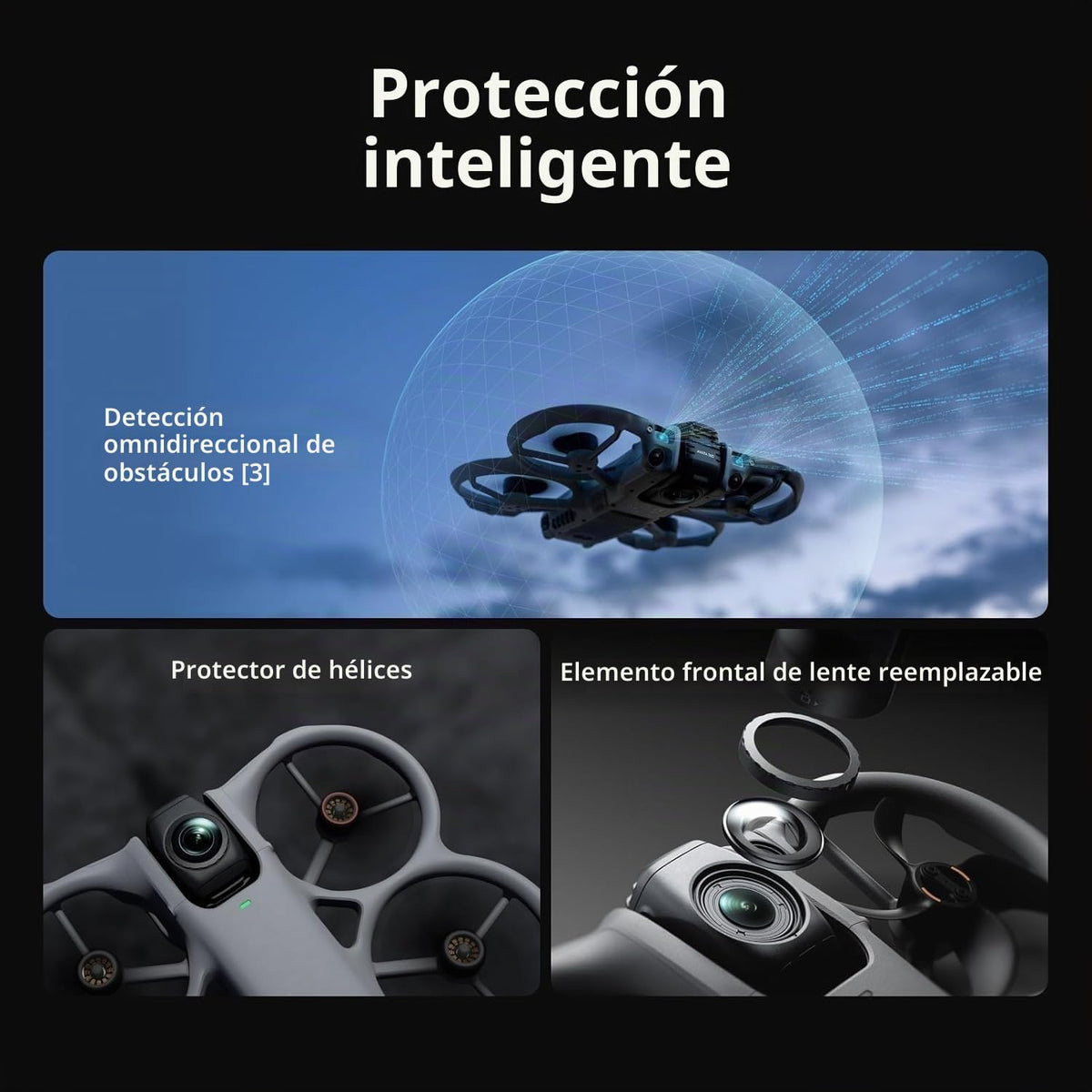 DJI Avata 360 Motion Fly More Combo, dron de 360° con imagen 8K 360° de 1 pulgada, cámara de 360° con protector de hélice. Incluye gafas N3 y RC Motion 3 para un control de movimiento intuitivo y
