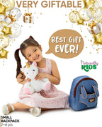 Naturally KIDS Mochila Unicornio, Juguetes Regalo de Cumpleaños para Niñas de 2, 3, 4, 5, 6 años
