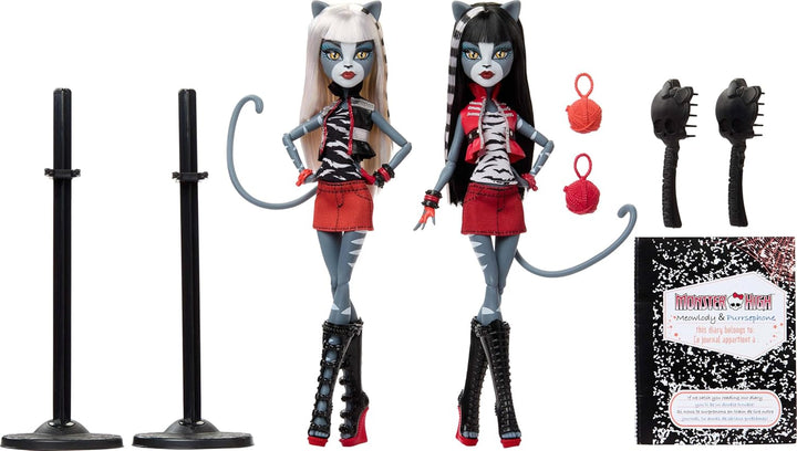 Monster High Boo-riginal Creeproduction Doll Paquete de 2, Meowlody...