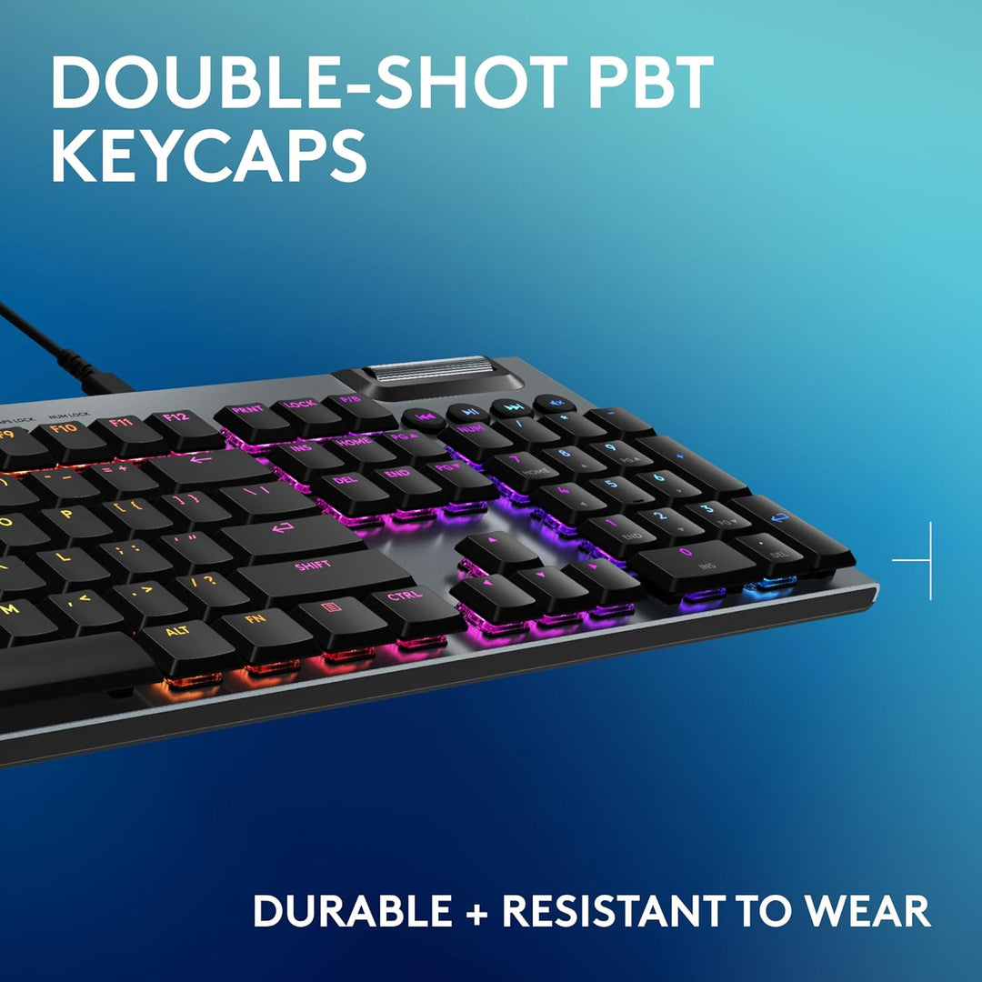 Logitech G915 X Teclado mecánico con cable para juegos, teclas PBT...