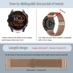 QuickFit - Correa de reloj de metal de 0.866 in para Garmin Fenix 9/9 Pro