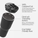 BrüMate Nav Vaso de Viaje Aislado Tipo Tumbler 100% a Prueba de Fugas de 25oz con Tapa Magnética BevLock™ - Taza de Acero Inoxidable de Doble Pared Apta para Portavasos (Dune)