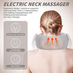 Masajeador de Cuello Eléctrico, Almohada de Viaje Portátil con Masaje y Calor, Almohada de Cuello Recargable y Vibrante, Perfecta para Alivio del Dolor en Casa, Oficina, Viaje, Ideas de Regalo para el