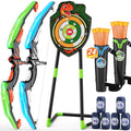 Bow y Arrow para Kids, LED Light Up Archery Set, Indoor Outdoor Sport Gifts para Boys Girls Ages 4-12