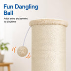 Poste rascador para gatos con poste de sisal de 5.5 pulgadas de