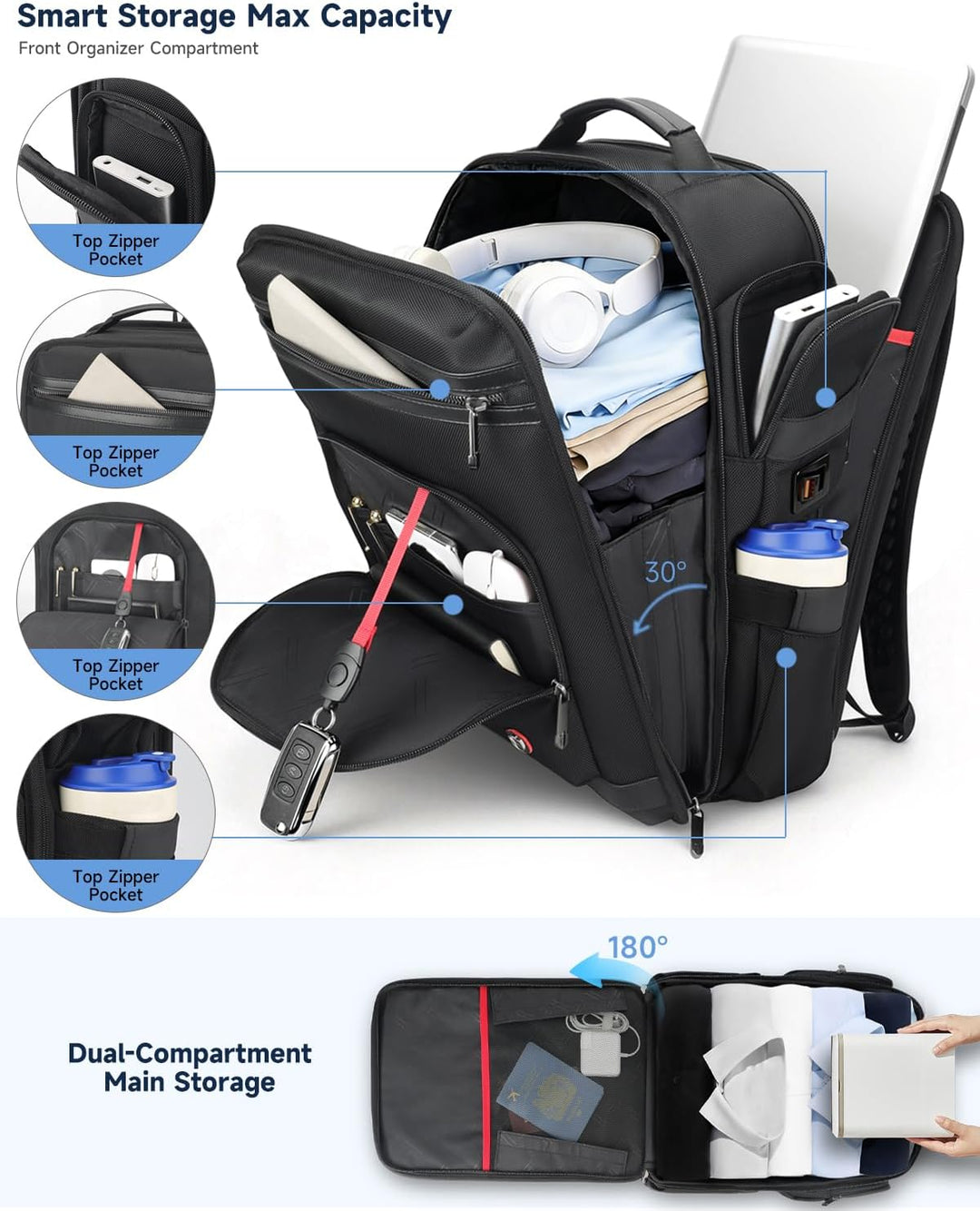 RoyalAnt Mochila profesional para laptop para hombres, mochila de t...