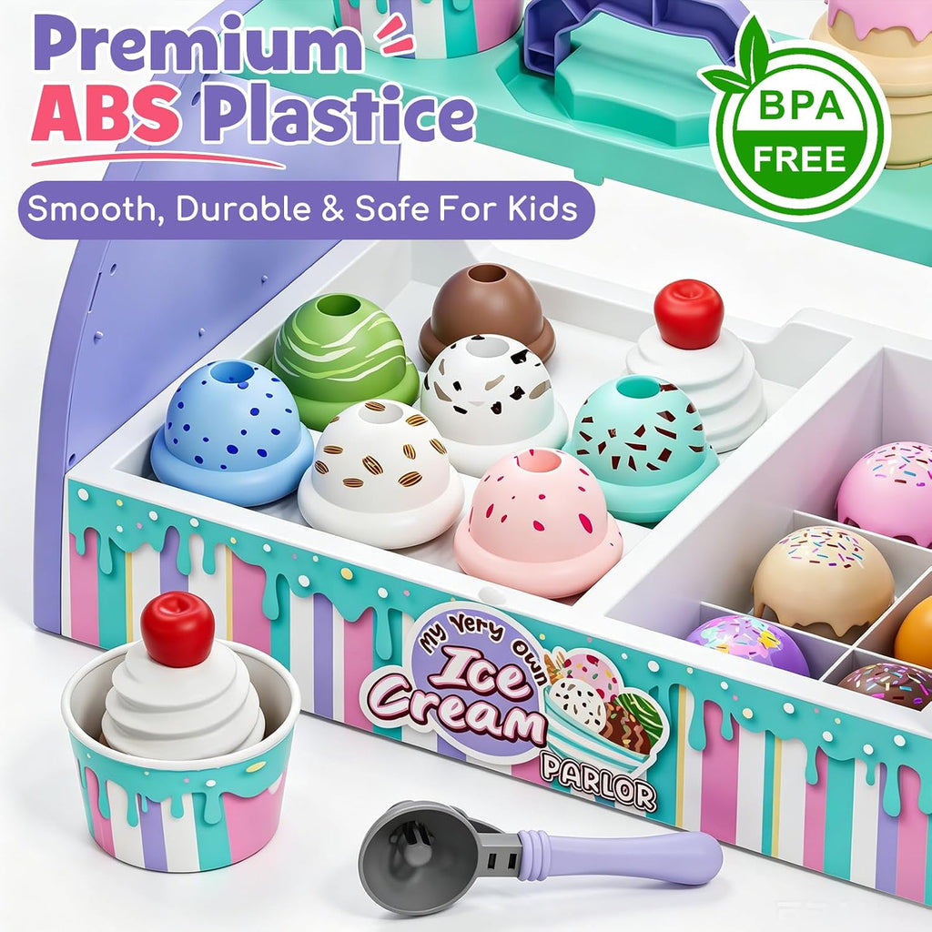 Lehoo Castle Juguetes de helado para niños pequeños de 3 a 5 años, juguetes para niñas de 3 a 4 años, juego de tienda de helados para niños, regalo para niñas y niños de 3, 4, 5, 6 años