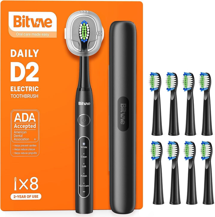 Cepillo de dientes eléctrico Bitvae aceptado por la ADA, cepillo de...
