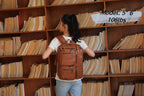 Maletín de cuero vegano para hombre, mochila híbrida de 17 pulgadas, bolsa de mensajero de negocios HB-22