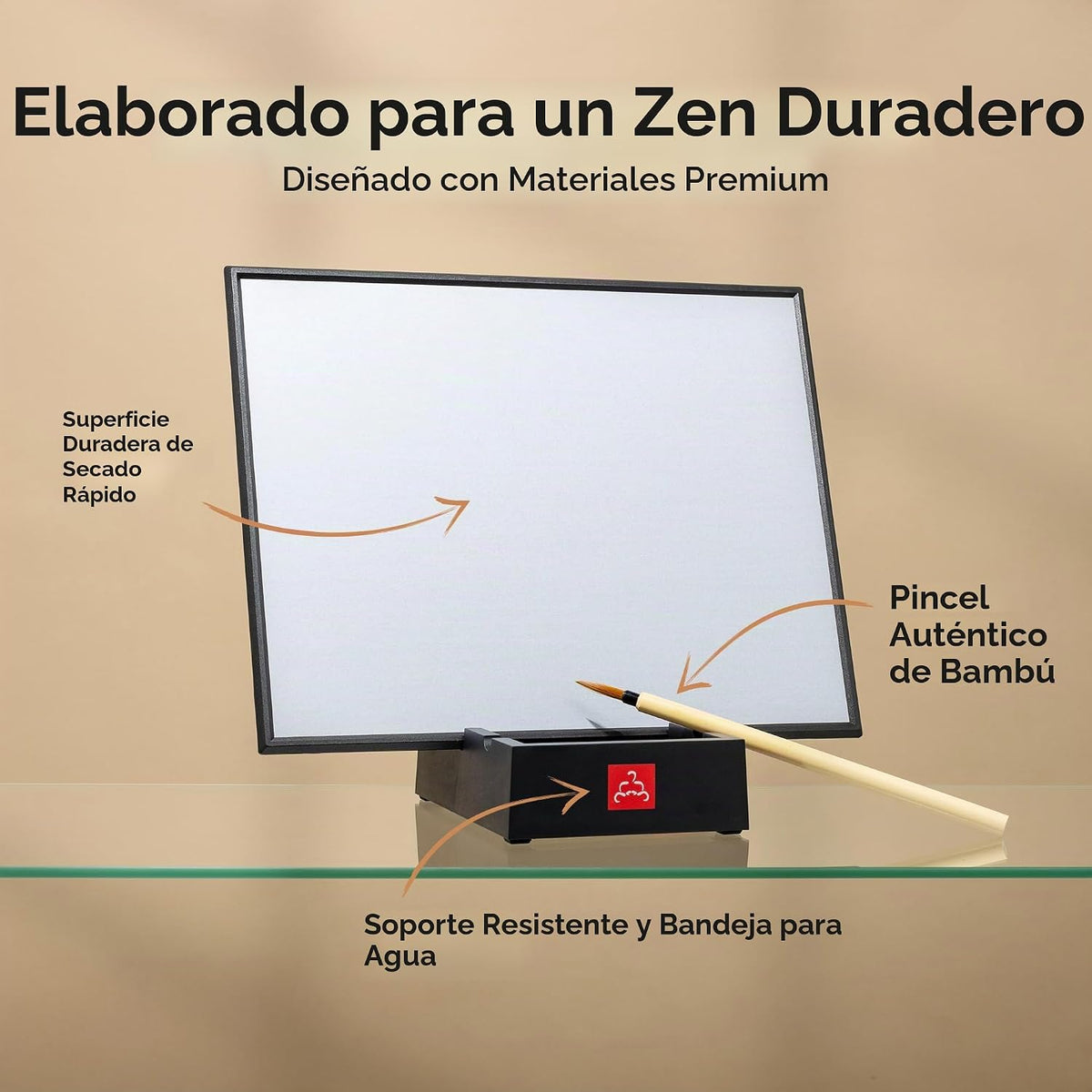 Buddha Board – La tabla original de pintura con agua para la atención plena y la creatividad – Regalo único para artistas, adultos y niños – Artículos de arte zen sin desorden