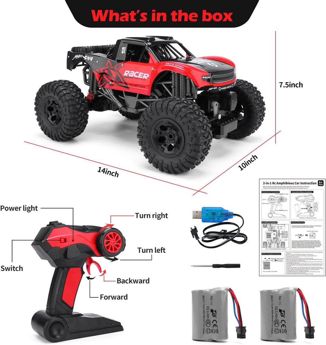 JONEALA Camiones RC 4x4 Todoterreno Impermeables - Coche de Control...