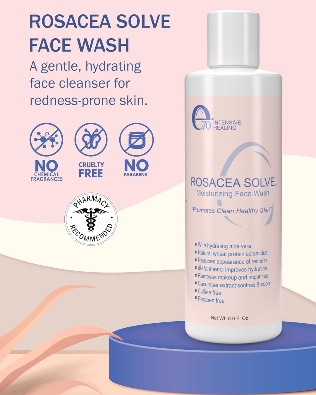 e70 Tratamiento para la rosácea - Limpiador facial para el cuidado...