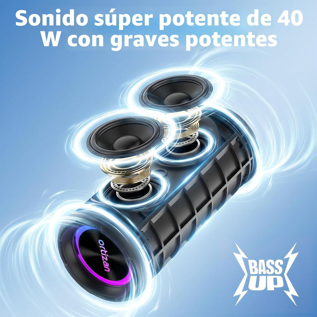 Ortizan Altavoz Bluetooth portátil inalámbrico (2.ª generación), so...