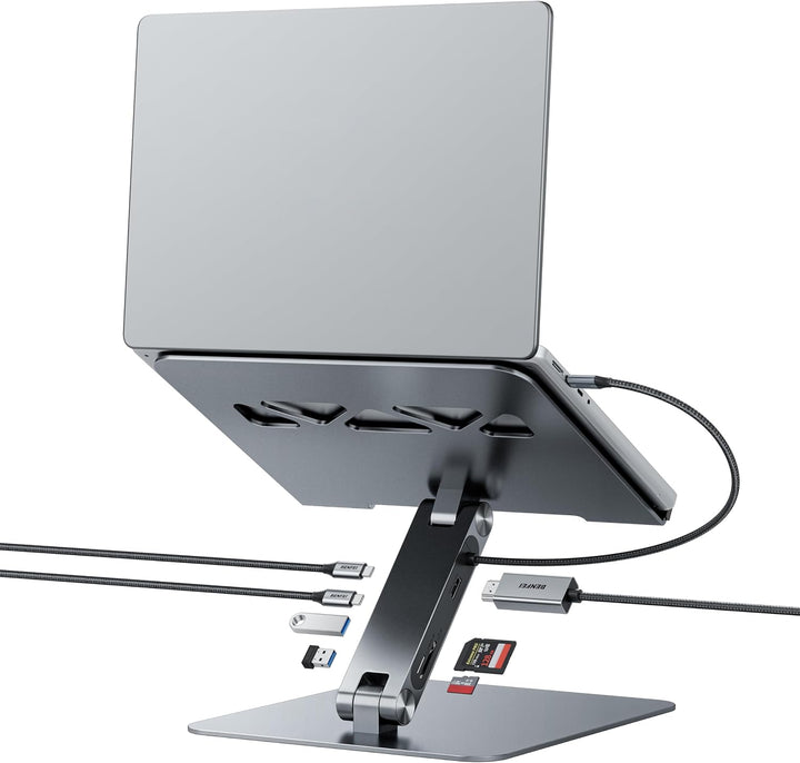 BENFEI Soporte para laptop con estación de acoplamiento USB C 7 en...