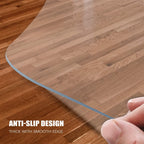 Lámpara Kuyal Tapete transparente para silla para suelo de madera dura de 30 x 48 pulgadas, tapete de protección de madera/azulejos para oficina y hogar (rectangular de 30 x 48 pulgadas)