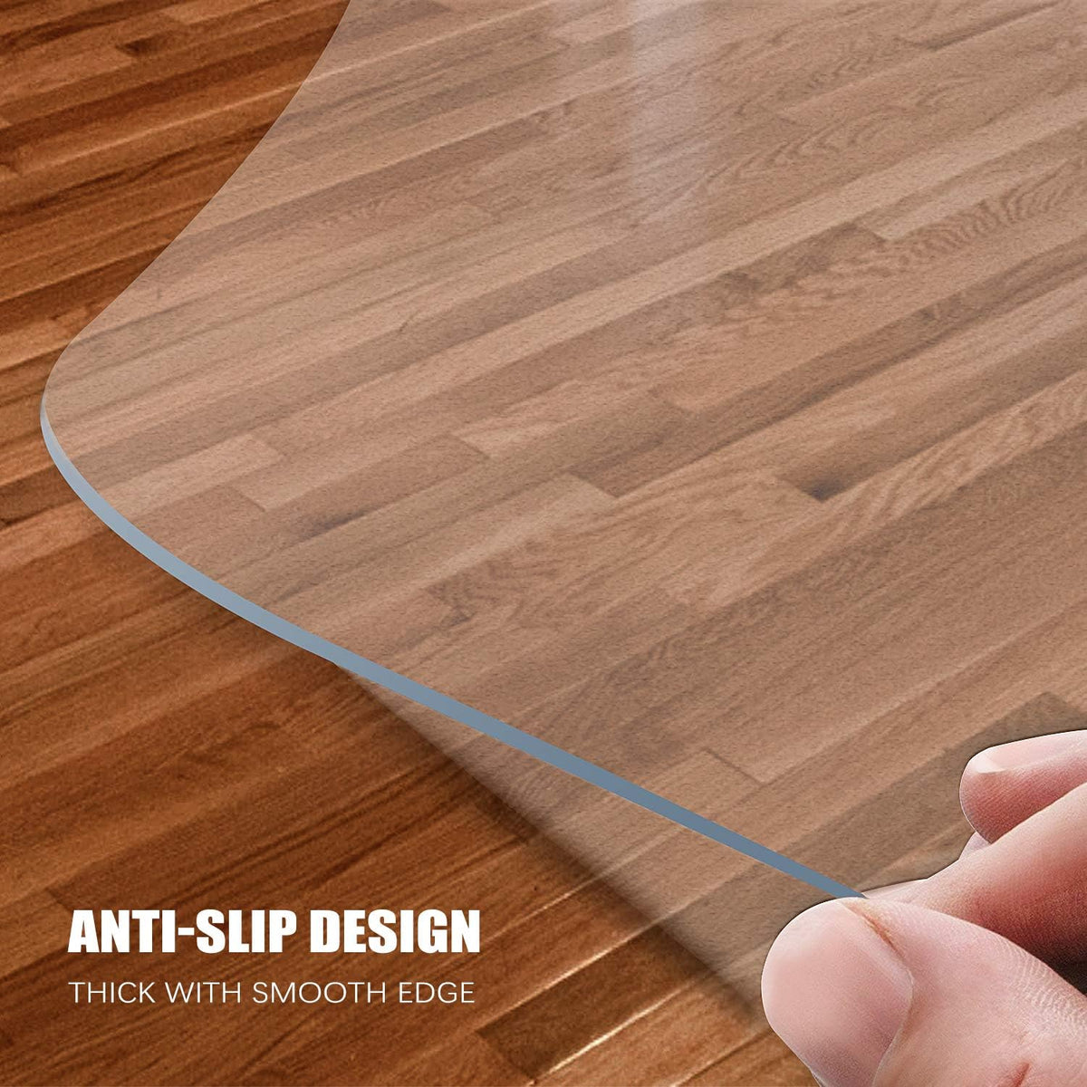 Lámpara Kuyal Tapete transparente para silla para suelo de madera dura de 30 x 48 pulgadas, tapete de protección de madera/azulejos para oficina y hogar (rectangular de 30 x 48 pulgadas)