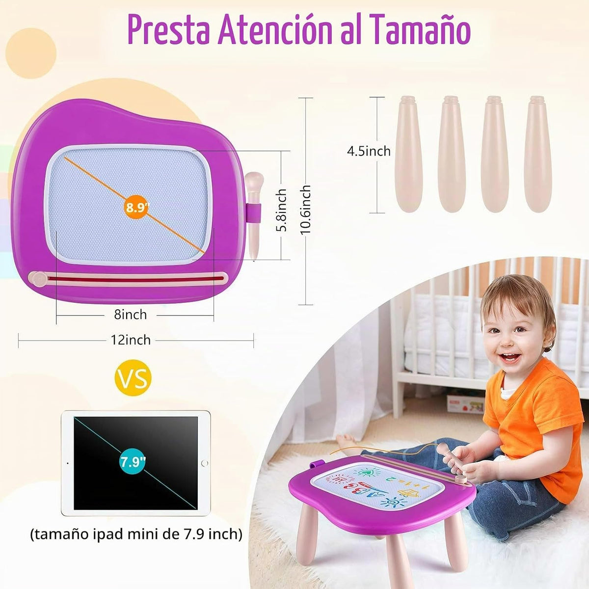 Juguetes para niños de 1 a 2 años, tablero magnético de dibujo y garabatos para el día de San Valentín, juguetes educativos y de aprendizaje para niños de 1, 2 y 3 años, regalos de