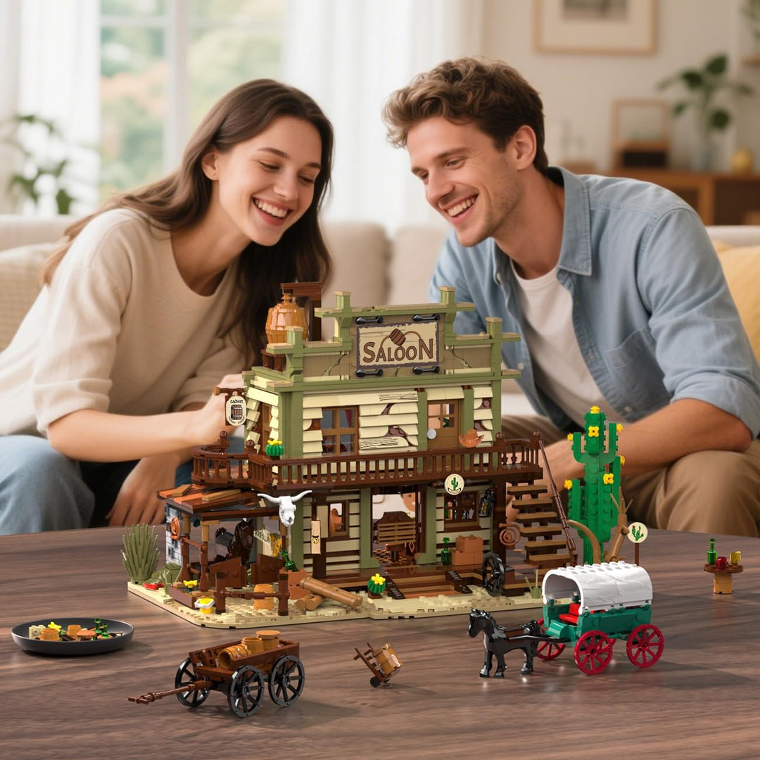 Western Saloon - Juego de construcción con luz LED juguete
