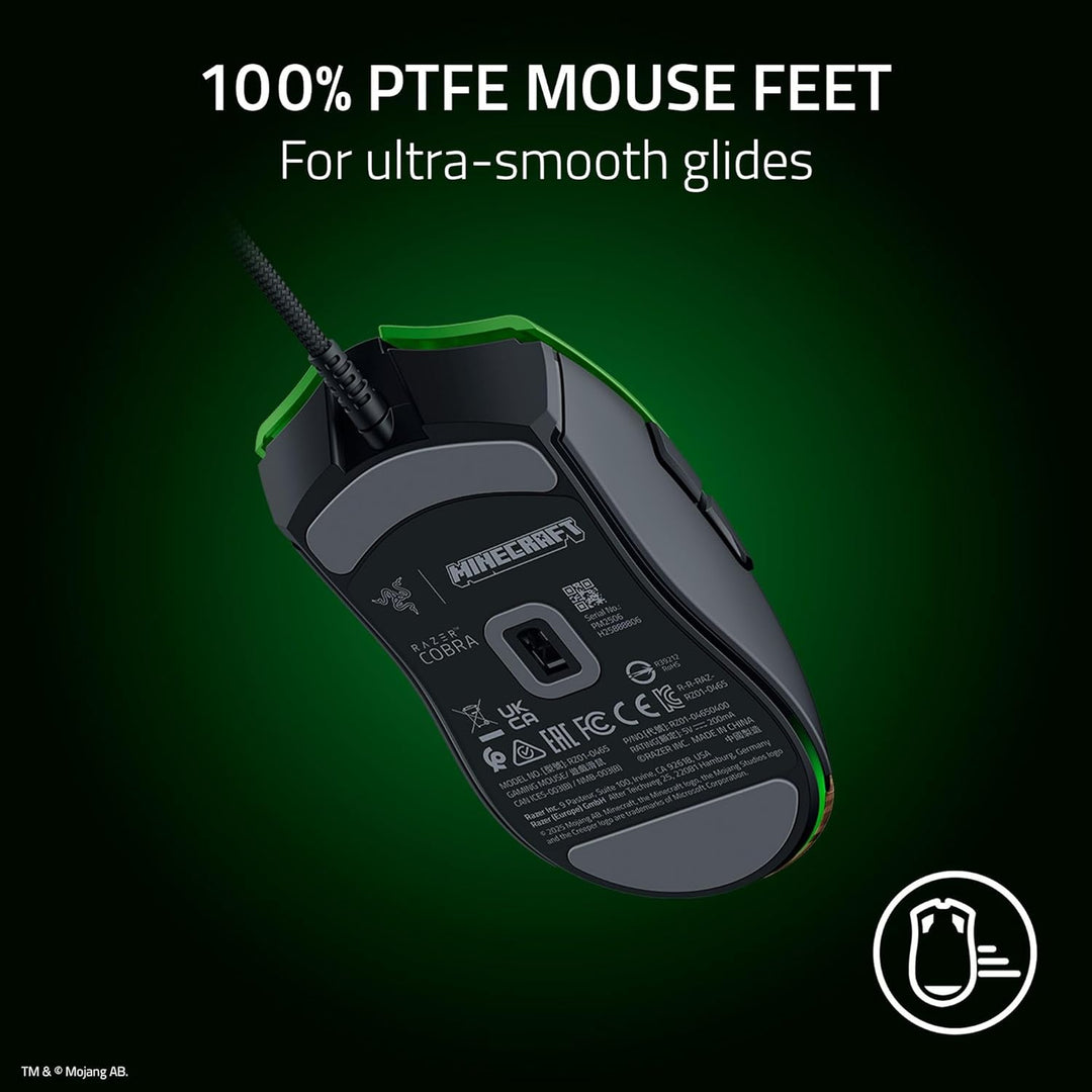Ratón Razer Cobra con cable para juegos: 58g ultra ligero - Interru...