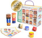 My Family Builders Figuras de madera magnéticas multiculturales de...