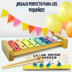 Juego de xilófono con instrumentos musicales de madera Montessori y
