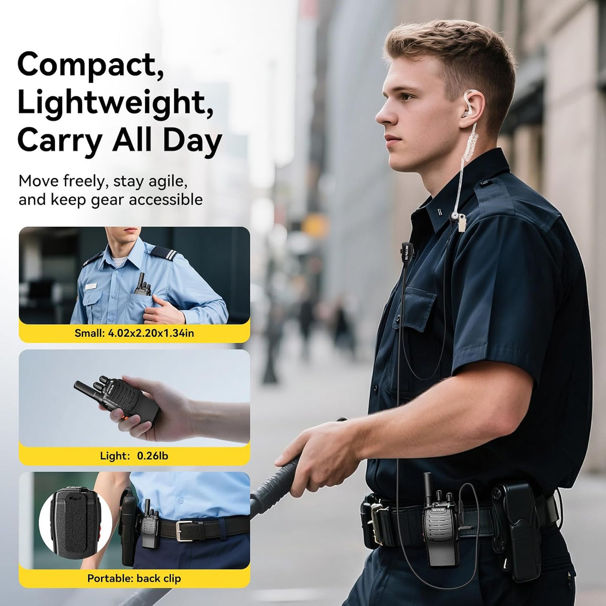 Retevis H-777 Walkie Talkies Adultos, Radio de 2 vías con auriculares