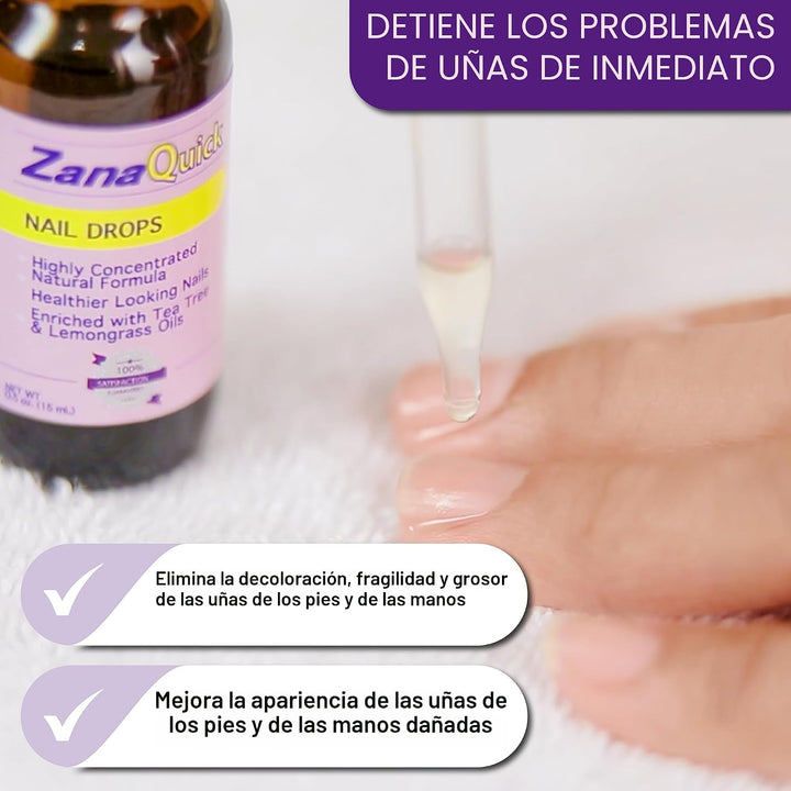 ZanaQuick - Gotas de reparación extrafuerte para uñas de los pies y...