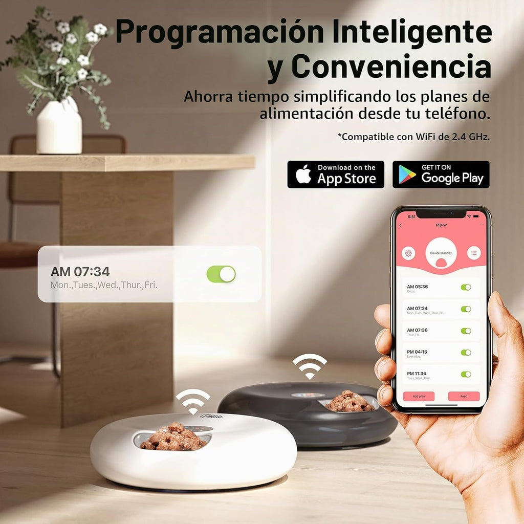iPettie Donut Frost WiFi 6 Comedero automático de alimentos húmedos con
