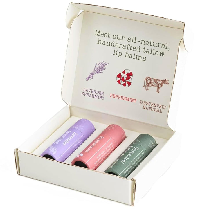 Hearth and Homestead: Colección de bálsamo labial hecho a mano de s...