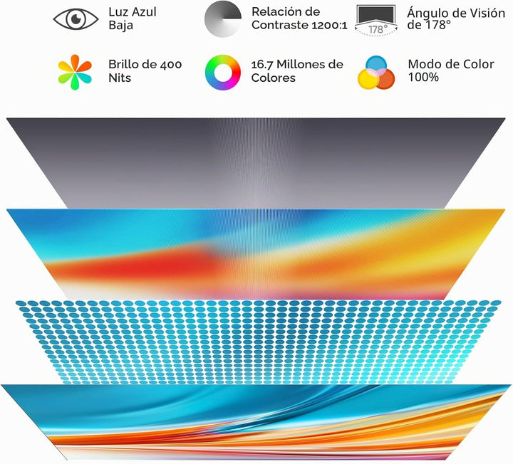 VILVA Monitor portátil 4K, 15.6'' IPS 3840x2160 UHD para co...