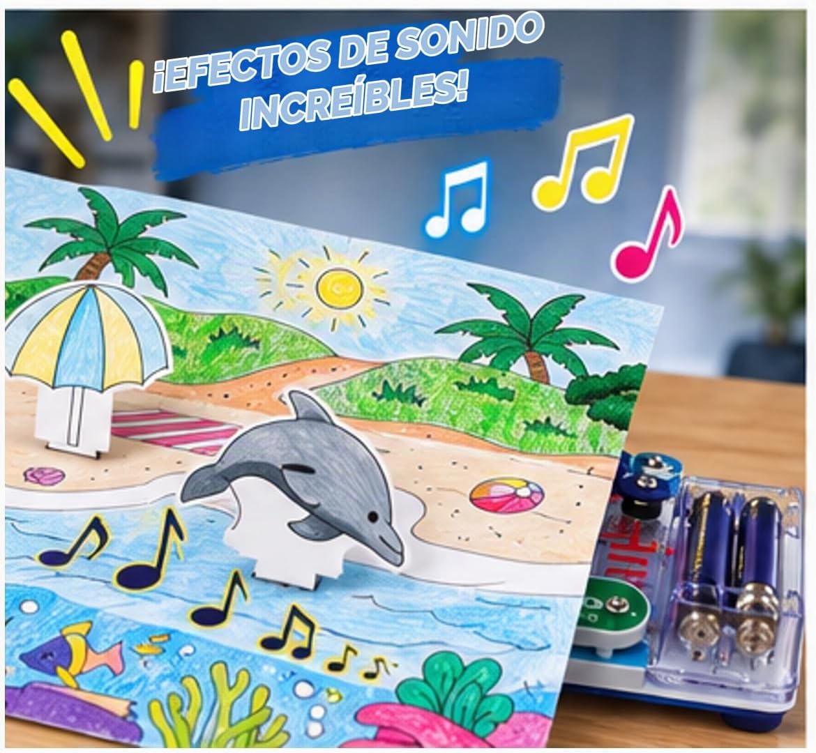 SNAP CIRCUITS Snap & Draw STEM STEAM - Juguete de arte y ciencia para niños