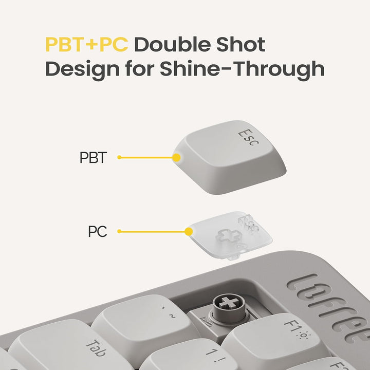 Flow Lite - Teclado mecánico de perfil bajo de 100 teclas, teclado...