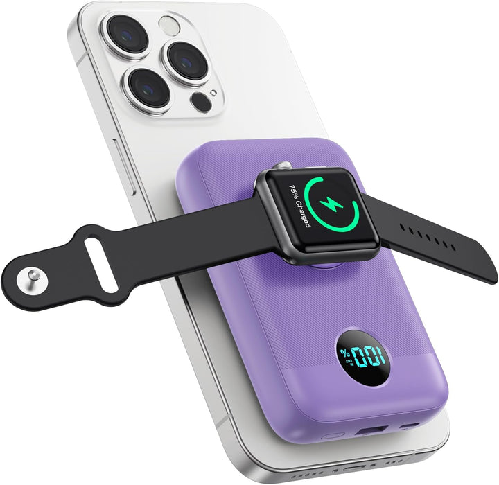 Pxwaxpy Cargador portátil magnético de 10800 mAh, batería externa 4...