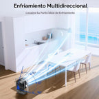 KIMMOO Ventilador de escritorio USB recargable, ventilador de mesa...