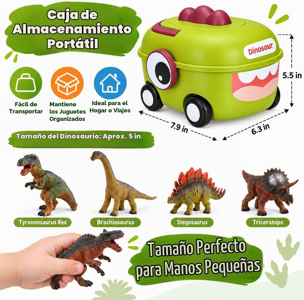 Juguetes de dinosaurio para niños, 12 figuras realistas con caja