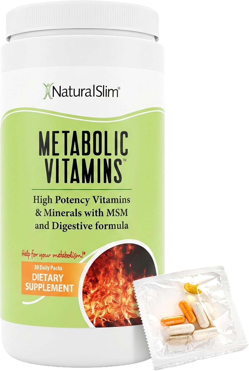 NaturalSlim Vitaminas metabólicas, multivitamínico para mujeres y h...