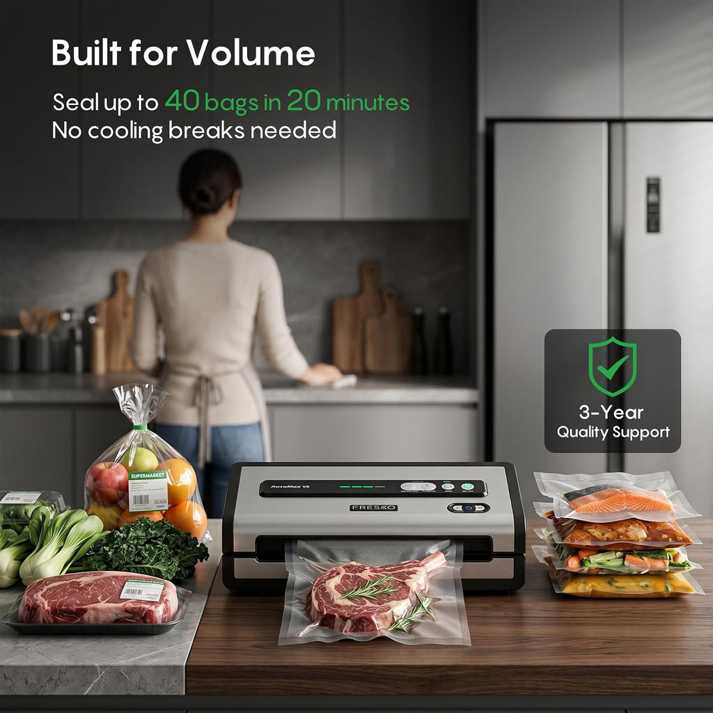 FRESKO Sellador de vacío automático para alimentos, sello continuo 40