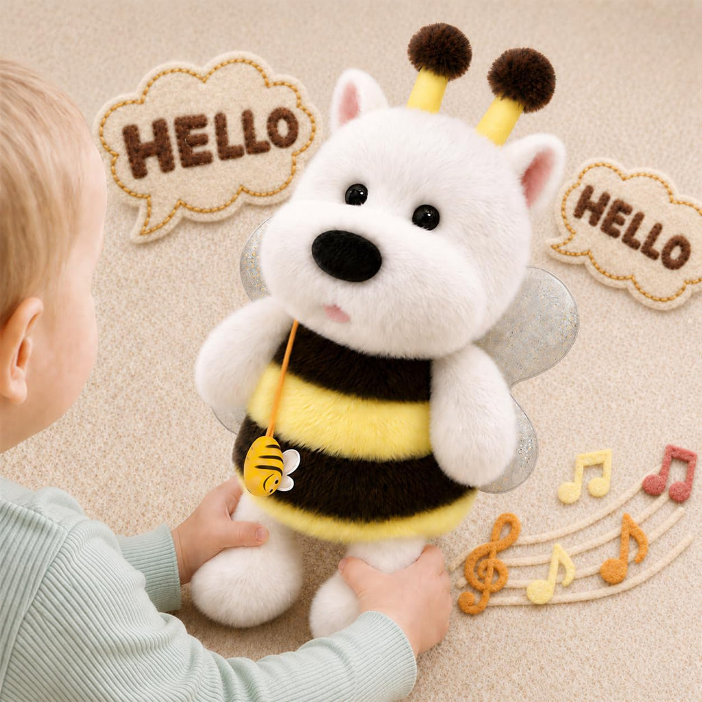 iPlay, iLearn Juguete que habla del perro bebé, animal de peluche bailando