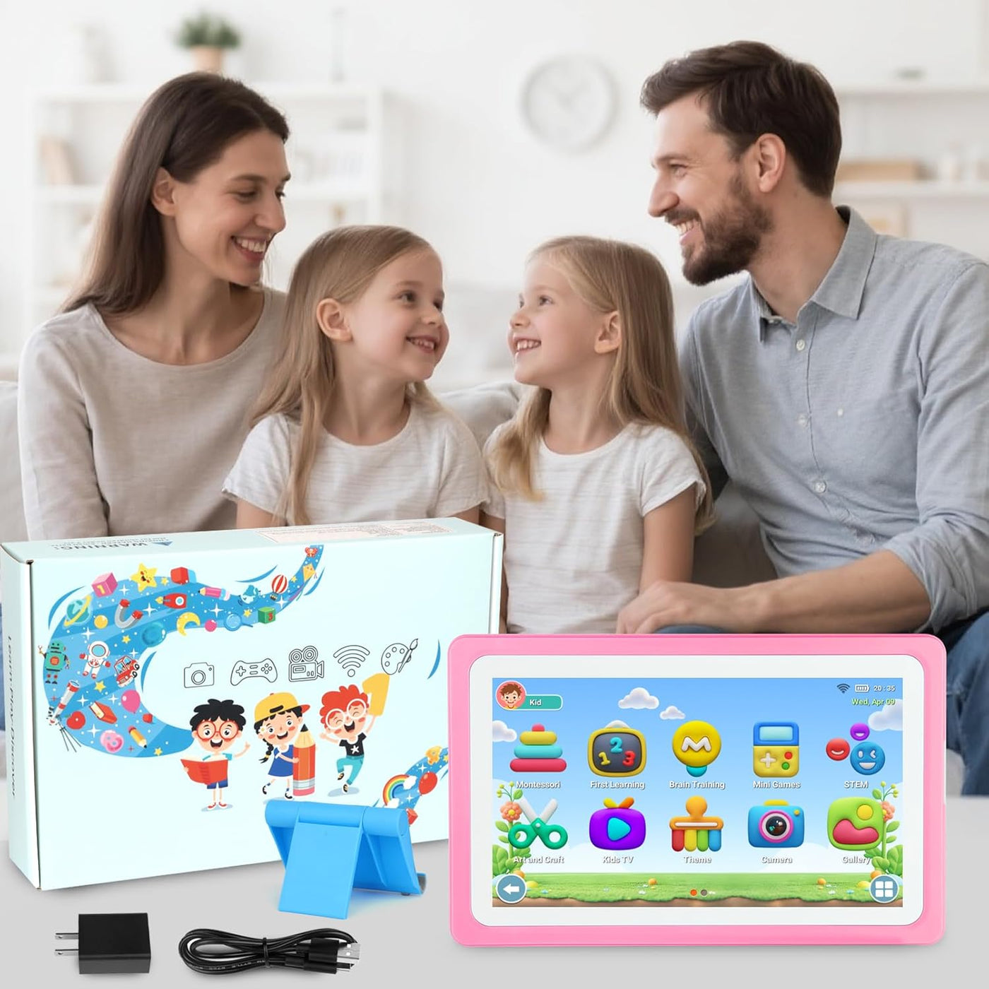 Tablet para niños de 7\u201D de UJoyFeel con control parental, tabl...