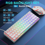 BlueFinger Combo de teclado y mouse mecánicos para juegos 60% \u201...