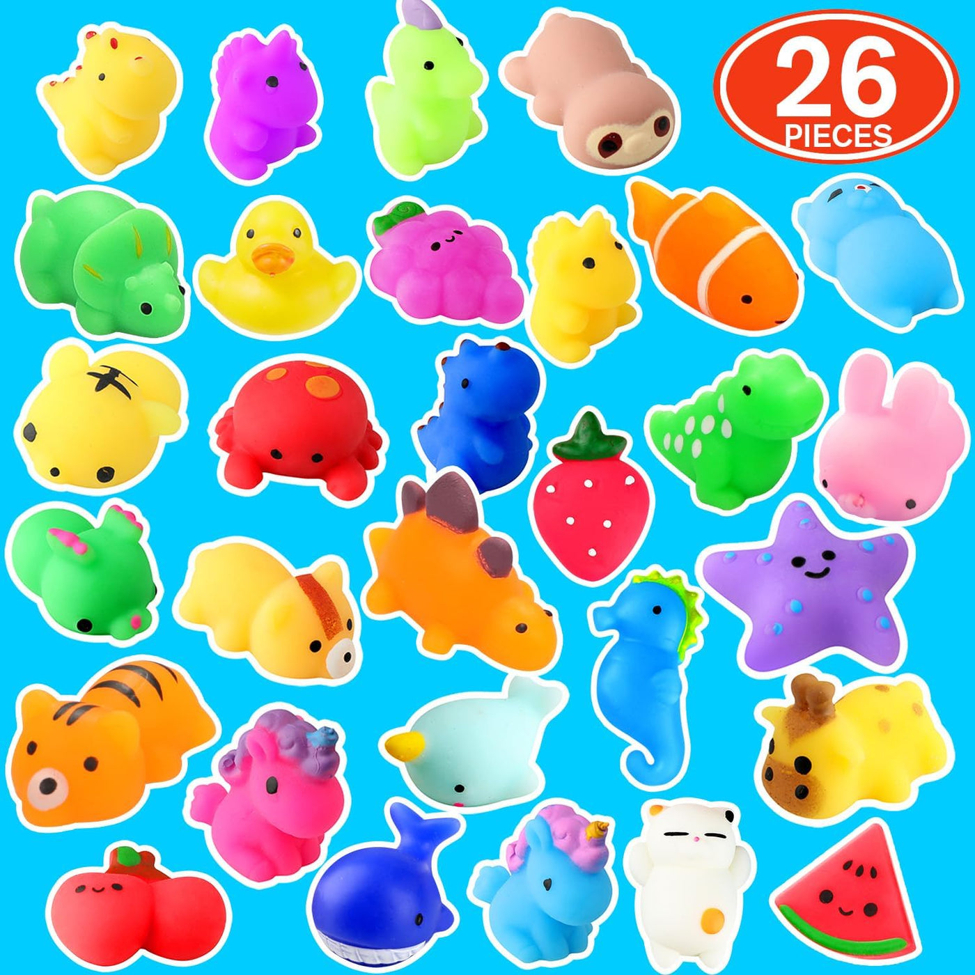 nobasco Squishies paquete de 26 juguetes esponjosos Mochi
