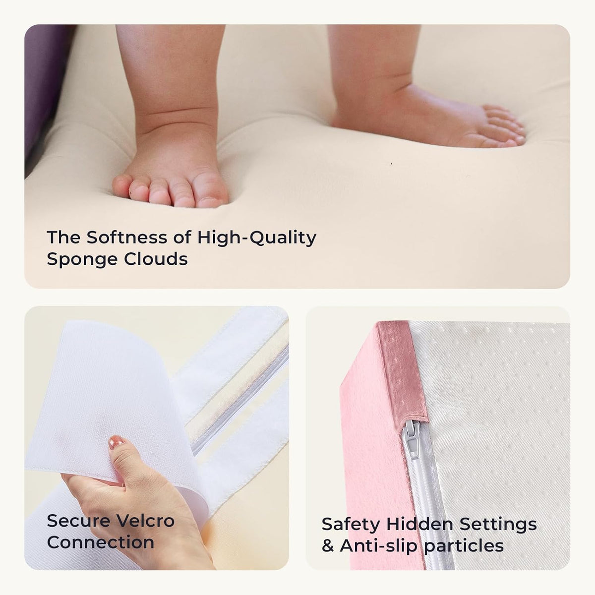 Tiny Land Bloques de escalada de espuma suave para niños pequeños, bloques