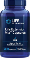 Life Extension Mix™Cápsulas – Suplemento vitamínico, mineral, 360 unidades