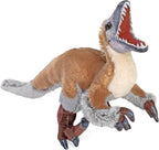 Wild Republic Artist Collection Dino Velociraptor - Animal de peluche, 15 pulgadas