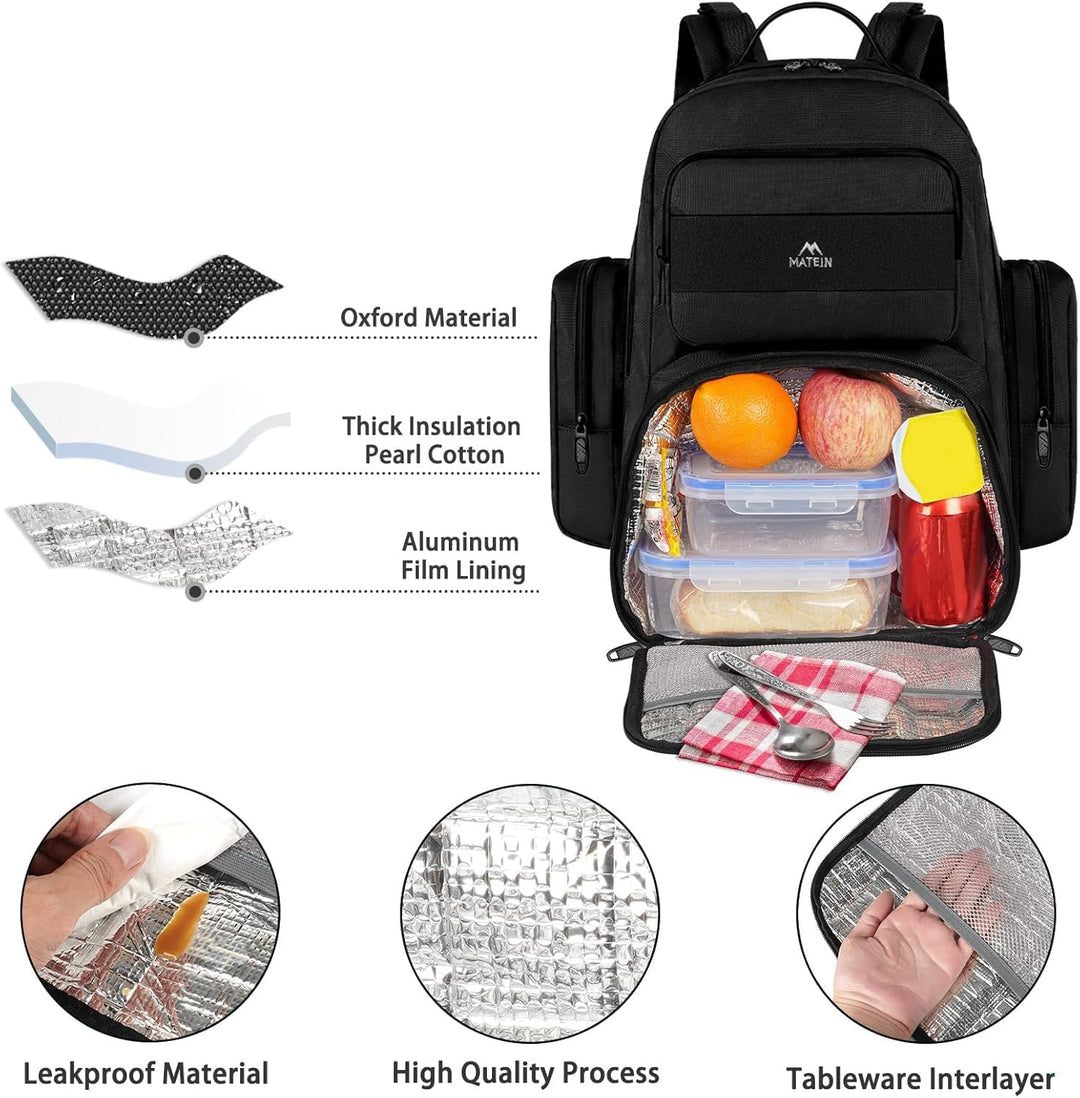 MATEIN Mochila de almuerzo para hombres de trabajo, mochila táctica...